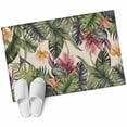 thumbnail image 2 of 2x3 Door Mat Rug, Palm Leaves Non-Skid Rubber Backing Large Rectangle Rugs - Living Room Bedroom Home Office, Summer Botanical Tropical Plants Rustic Indoor Floor Mat Carpets Washable Rug, 2 of 9