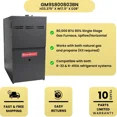 thumbnail image 5 of GOODMAN 2 TON 14 SEER2 AC 80% AFUE 80,000 BTU GAS FURNACE SYSTEM - R32 - UPFLOW with 25FT Copper Line Set & Propane Conversion Kit, 5 of 5