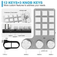 thumbnail image 2 of yeacher Compact 12-Key Bluetooth/Wired Mechanical Keyboard with Red Switches, Customizable Knobs for Zoom, Volume, and Media Control, Portable Design for Gaming, Office, and Creative Work, Includes, 2 of 5