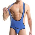 thumbnail image 5 of ZQUUVOU Men's Briefs Halter Solid Color Mesh Underwear (Blue,S), 5 of 9