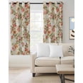 thumbnail image 2 of Pink Rose Fall Blackout Curtains 54 Inches Long, Thanksgiving Vintage Pastoral Floral Thermal Insulated Black Out Curtains, Darkening Window Curtain Drapes for Bedroom Living Room 45"x54" 2 Panels, 2 of 8
