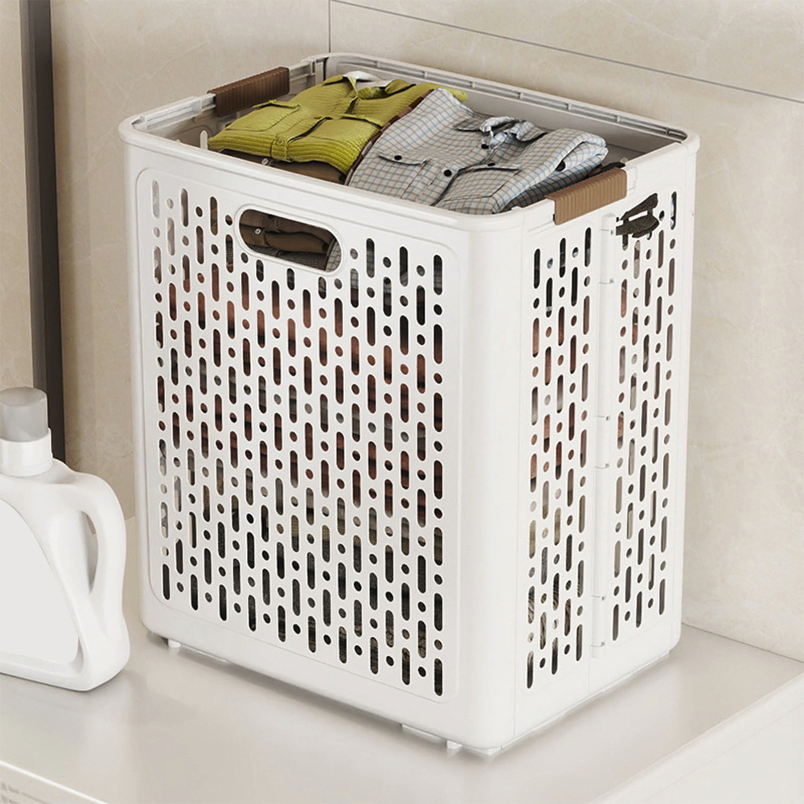 kladzum Foldable Laundry Baskets Large Capacity Laundry Hamper with Wheels Handles Removable Wash Hampers Multi Functional Portable Dirty Clothes Basket for Laundry Room, Bath, Bedroom, Dorm