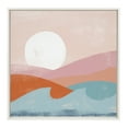 thumbnail image 3 of Kate and Laurel Sylvie Endless Summer Framed Canvas Wall Art by Kate Aurelia Holloway, 30x30 White, Nature Skyline Sunny Ocean Art for Wall, 3 of 7