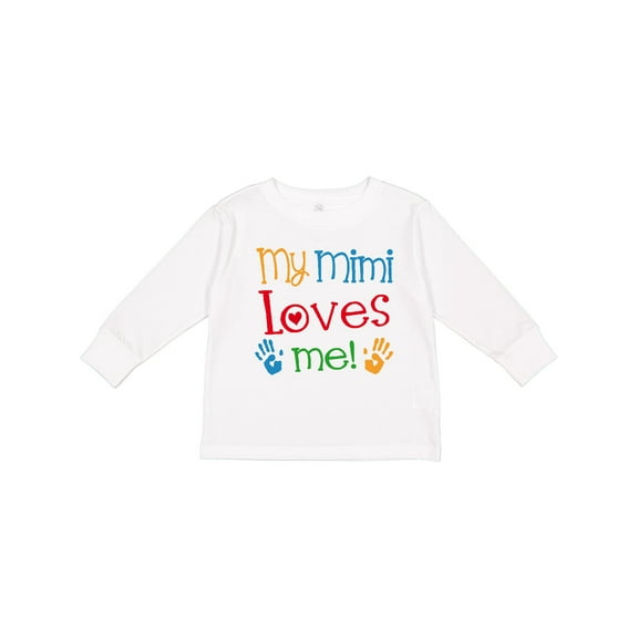 Inktastic My Mimi Loves Me Cute Boys or Girls Long Sleeve Toddler T-Shirt