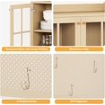 thumbnail image 5 of Tribesigns 70.8-Inch Kitchen Pantry Cabinet, Tall Hutch Cabinet with Tempered Glass Doors, DIY Pegboard and Top Open Storage Shelves for Kitchen, Dining Room (Oak, 2PCS), 5 of 5
