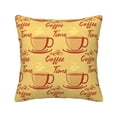 thumbnail image 1 of Square Throw Pillow Covers with Core, Cartoon Coffee Yellow Graffiti Pillows for Sofa Beds, 18" x 18" Multicolor, 1 of 9