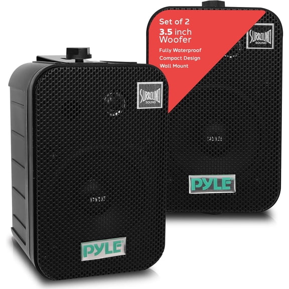 PDWR30B - 3.5'' Indoor/Outdoor Waterproof Speakers (Black)