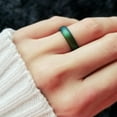 thumbnail image 2 of Enchanted Forest Emerald Green Breathable Silicone Ring for Men and Women 4mm Bandwidth, 2 of 8