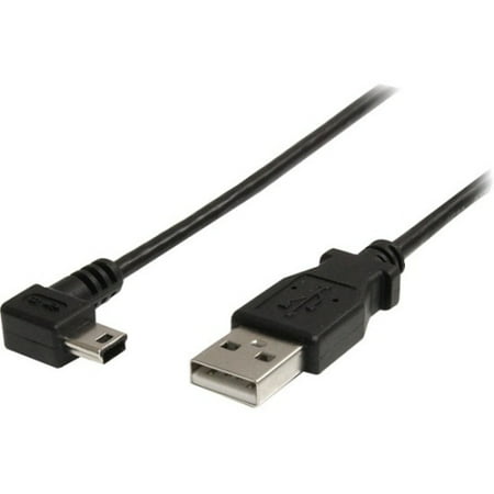 StarTech Mini USB Cable A to Right Angle Mini B, 6', Black