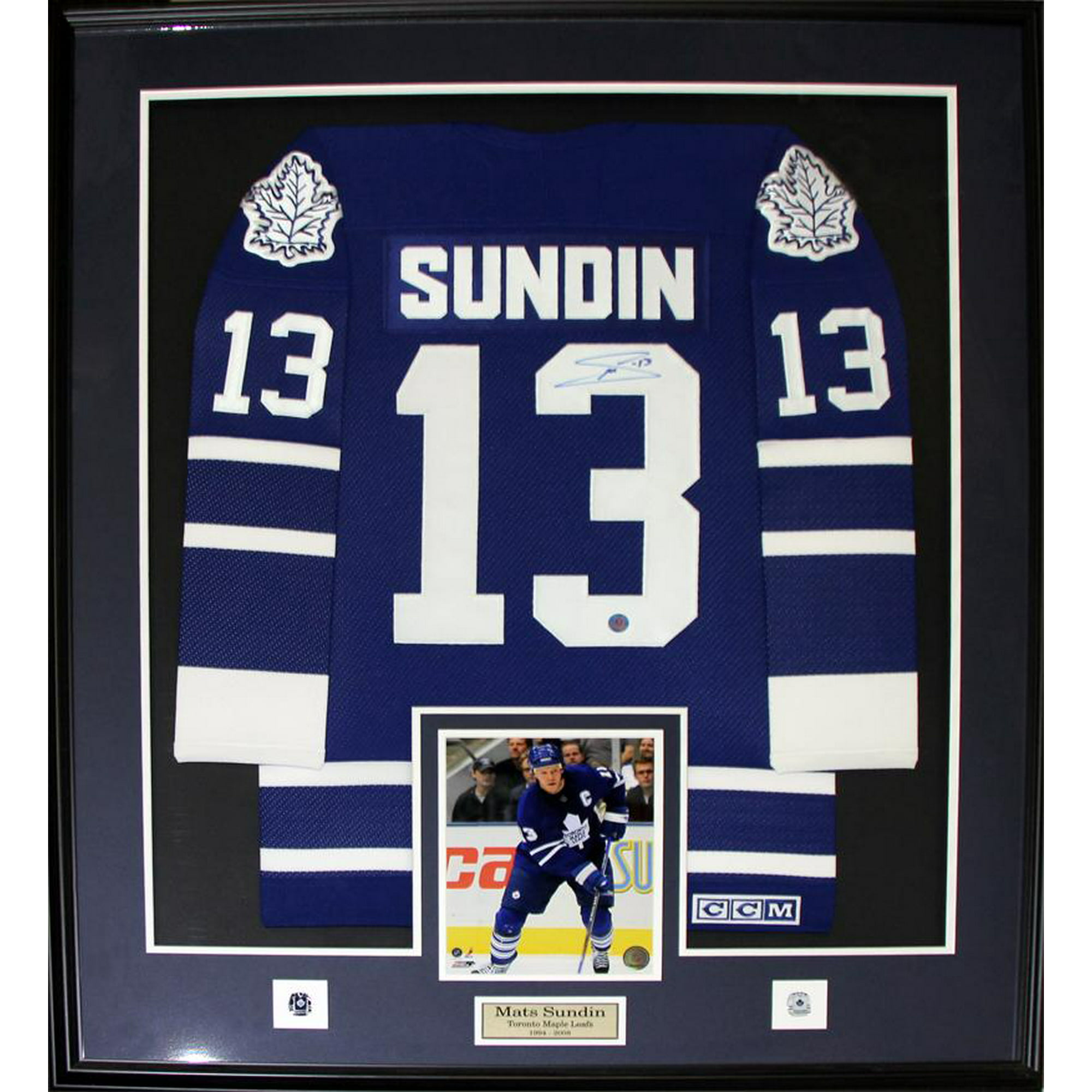 Mats Sundin Toronto Maple Leafs Autographed Jersey 8x10 Photo