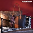 thumbnail image 7 of Montana West Tote Bags for Women Medium Top Handle Handbags with Scarf, Orange Coffee, 7 of 7