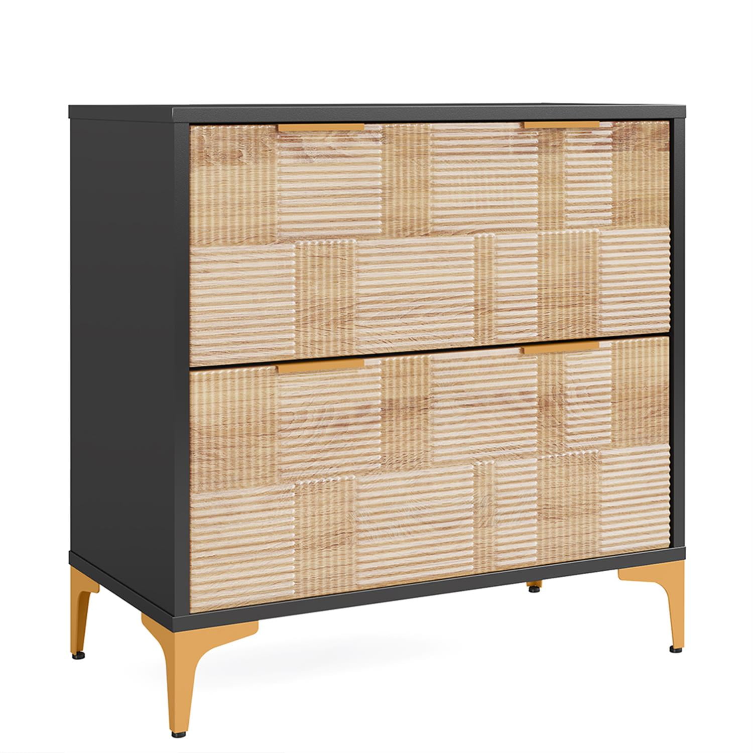 Demi Bonn 2-Drawer File Cabinet with Adjustable Hanging Bar, Filing Cabinet for Home Office, Printer Stand, for A4, Letter-Size Documents, Storage Cabinet for Home Office, Black