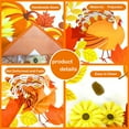 thumbnail image 3 of Autumn Leaves Pumpkin Turkey Sunflower Printed Fabric Tablecloth for Fall/Harvest/Thanksgiving, 60"x102" Oblong/Rectangle Table Cover for Dinner Kitchen Party Holiday Decoration, 3 of 6