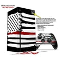 thumbnail image 2 of WraptorSkinz Skin Wrap compatible with the 2020 XBOX Series X Console and Controller Brushed USA American Flag Red Line (XBOX NOT INCLUDED), 2 of 3