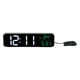 thumbnail image 1 of Reloj despertador musical LED enchufable, color negro, pantalla grande, 5 niveles de brillo, 12/24 h, temperatura y fecha, 1 of 8