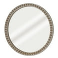 Crystal Art Gallery 24" x 24" Circle Wooden Beaded Frame Wall Mirror Set of 1