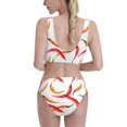 thumbnail image 5 of High Waisted Bikini Sets For Women, Pepper Abstract Swimsuits Tummy Control, Two Pieces Bathing Suit, 5 of 8