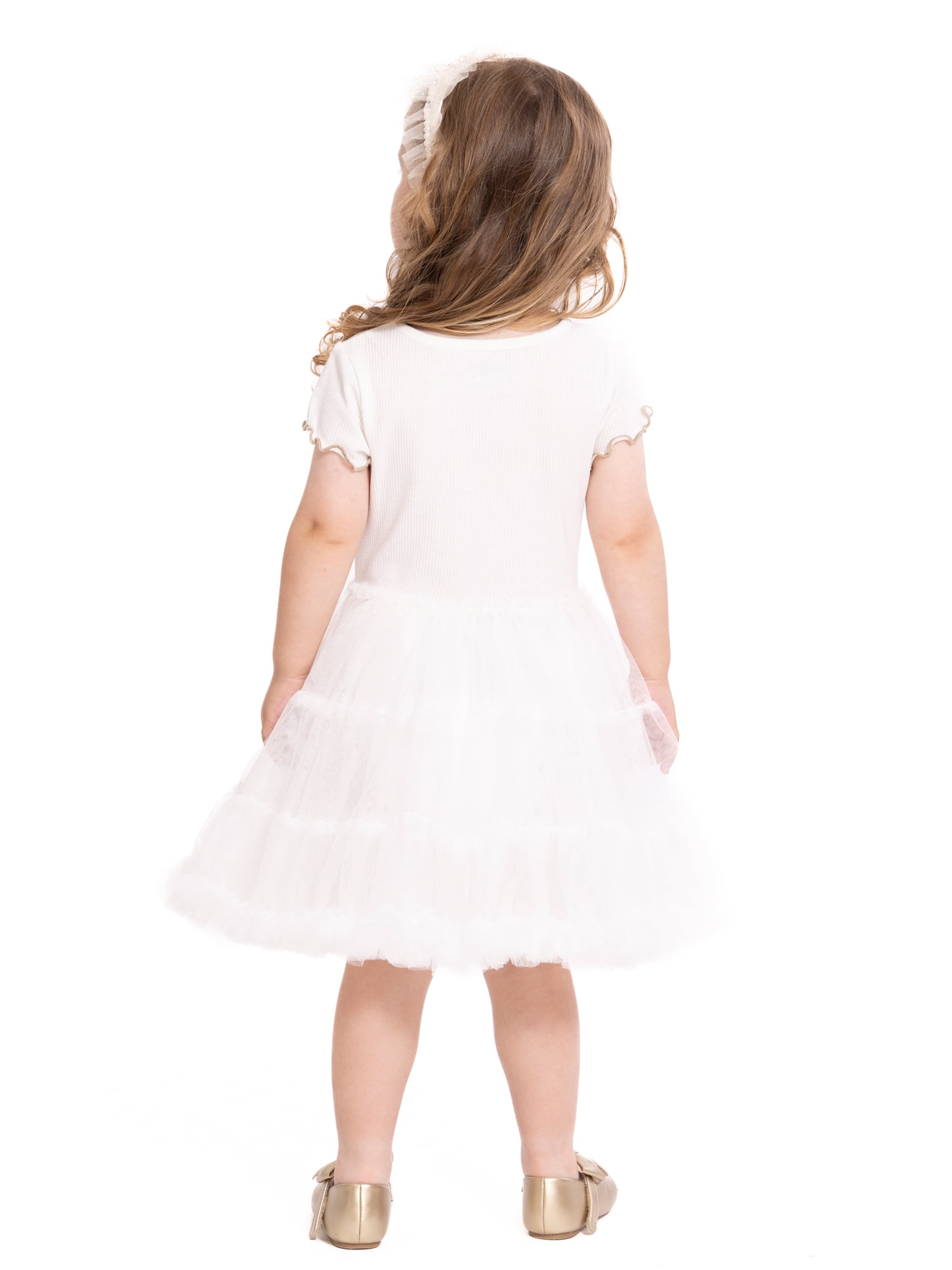 Minnie Mouse Toddler Girls' Bow Tutu Dress with Short Sleeves, Sizes 12M-5T