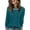 #+002Turquoise, variant on Hogleaql Long Sleeve Shirts for Women Crew Neck Tunic Comfortable 2025 Fall Tops Solid Color Loose Trendy Tees Lightweight Pullover Blouses Leopard Print S