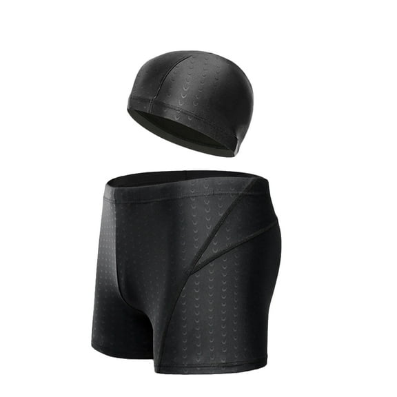Supvox Swim Trunks Men High Elastic Spandex Reduce Resistance 1Pcs Black