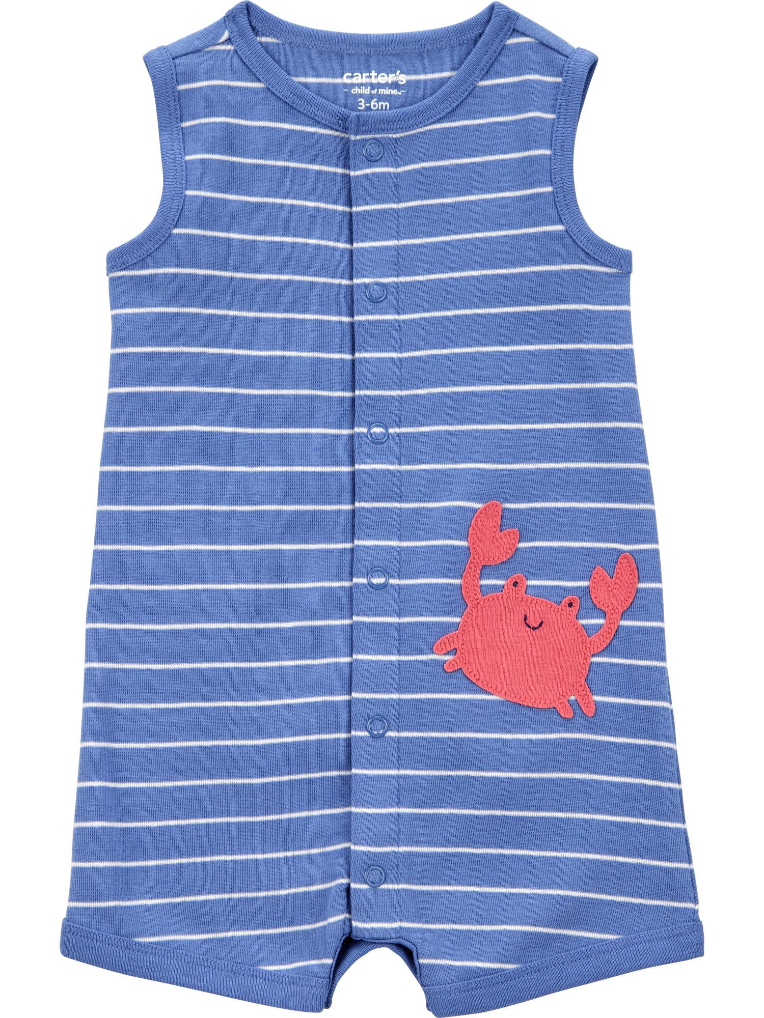 Wonder Nation Baby Boys' Striped Tank Romper, Sizes 0M-24M