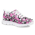thumbnail image 2 of Suhoaziia Lightweight Breathable Shoes for Kids Pink Panda GraphicSneakers Girls Low Top Platform Ultralight Outdoor Sports Lace Up Shoe Size 4, 2 of 6