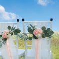 thumbnail image 5 of Outdoor Wedding Venue Atmosphere Layout Decorative Flower Rose Chair Back Flower Chair Decoration Tied Flower, 5 of 18