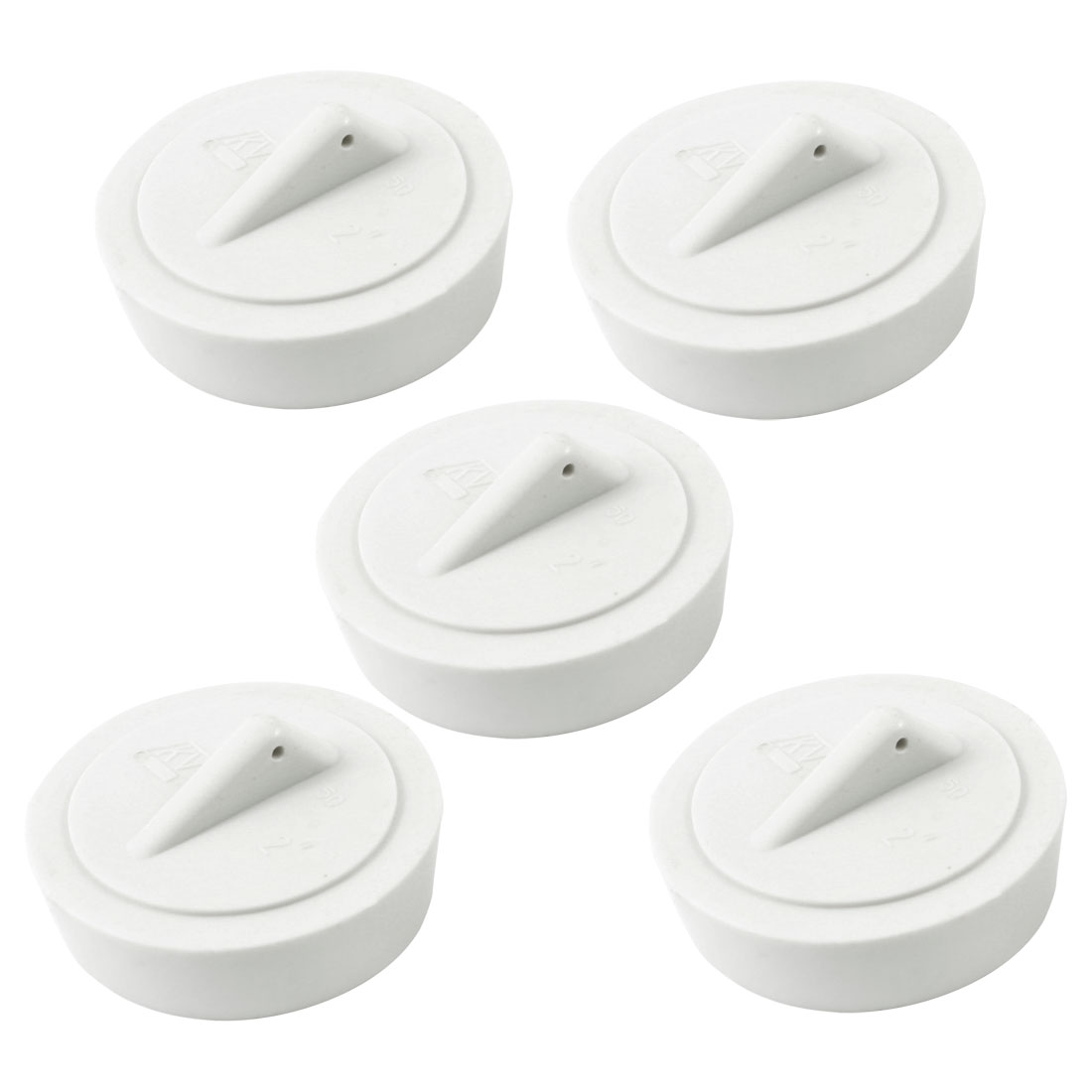 Triangular Knob 2" Diameter White Rubber Sink Disposal Stopper Plug