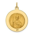 thumbnail image 5 of Auriga Fine Jewelry 14K Yellow Gold Solid Queen Of Holy Scapular Reversible Medal Pendant (L-29.3mm, W-22mm), 5 of 6