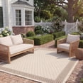 thumbnail image 3 of Safavieh Courtyard Noelle Bordered Indoor/Outdoor Area Rug, Beige/Dark Beige, 5'3" x 7'7", 3 of 10