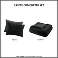 thumbnail image 4 of Madison Park Blair 3-peice All-Season Ruched Faux Fur Down Alternative Full/Queen Comforter Set - Black, 4 of 11