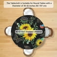 thumbnail image 2 of Round Fitted Tablecloth Wild Butterfly Sunflowers Round Tablecloth with Elastic Edge Circular Table Cover Waterproof Wipeable Table Cloth, Fits Tables up to 36" - 42" Diameter, 2 of 6