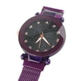 thumbnail image 1 of Reloj de pulsera con correa de silicona para mujer con esfera redonda de cuarzo y aleación informal (púrpura), 1 of 6