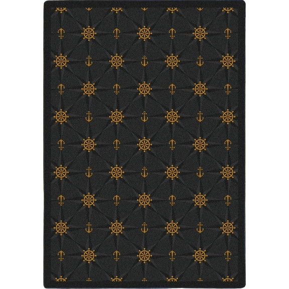 Mariner's Tale 3'10" x 5'4" Area Rug In Color Onyx