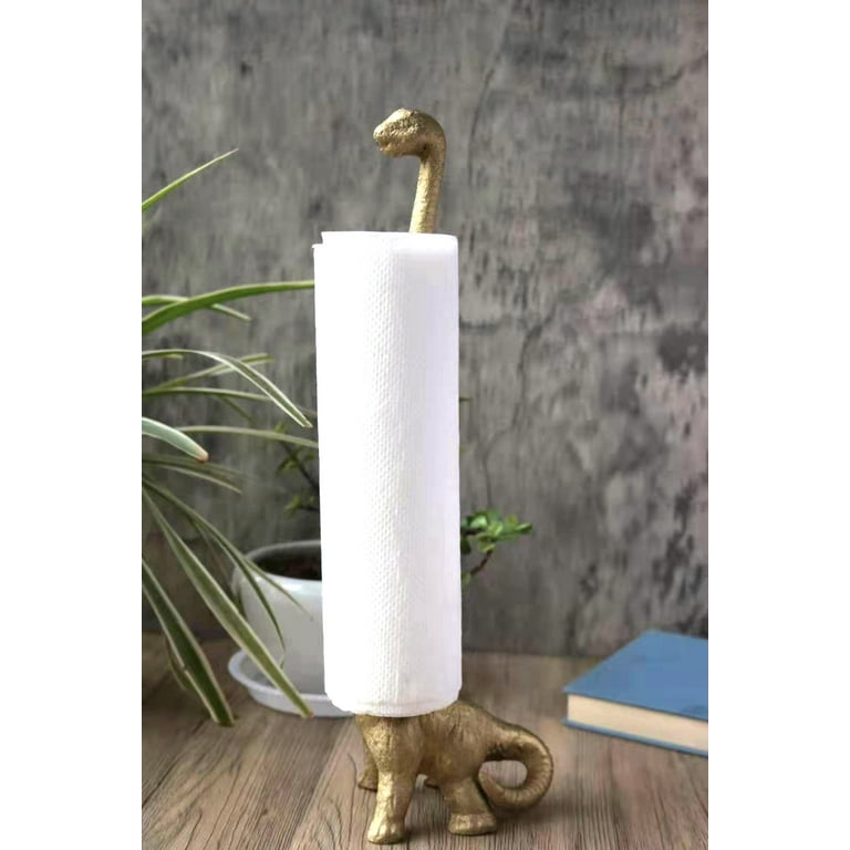 GRASARY Wall Mount Paper Towel Holder Paper Towels Rolls for  Kitchen,Bathroom Golden Short