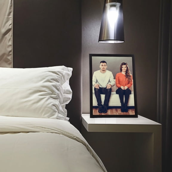 OULII 1Pc Simple Black Picture Frame for Wall Hanging and Desktop Photo Display