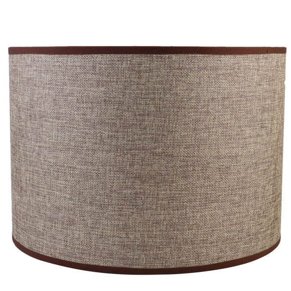 IFANLANDOR Drum Lamp Shades Coffee Linen Protect from Dust for Living Room 1 Set