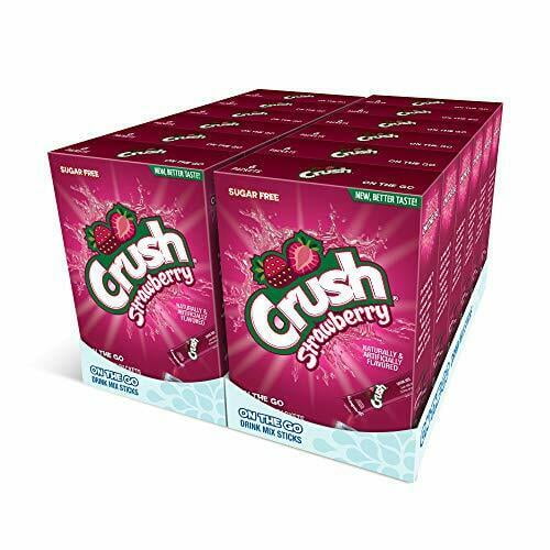 Crush Singles To Go Powder Packets, Water Drink Mix, Strawberry, Non