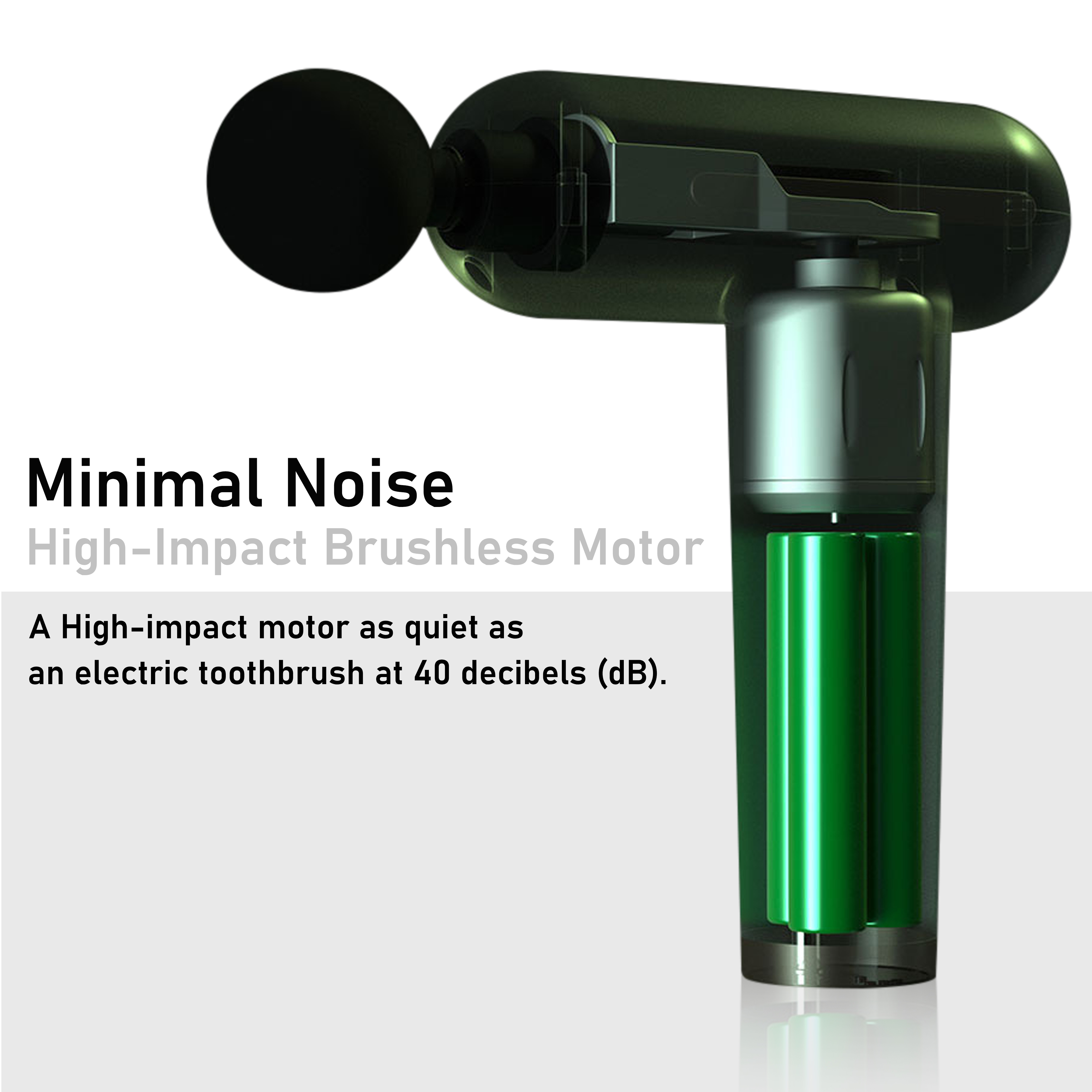 Styles II Deep Tissue Muscle Massage Gun 5 Speeds USB Rechargeable Percussion Massager with 6 Massage Heads