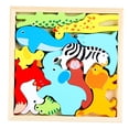 thumbnail image 2 of Rompecabezas de madera 3D Montessori, juego de clasificación de bloques, juguete educativo preescolar animal, 2 of 9