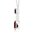 thumbnail image 2 of ANGARA Natural Trillion and Pear 1.3 ct Garnet Drop Pendant with Diamond in 14K White Gold for Women (Size-8x6mm) | January Birthstone, Anniversary, Jewelry Gift for Women | Natural Garnet Necklace, 2 of 8