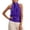 Dark Purple, variant on Women's Silk Satin Tank Tops Halter Draped Front Backless Womens Summer Tops Elegant Camisole Tops