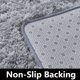 thumbnail image 5 of Alfombra Tabayon Shag, 150 x 210 cm, gris claro, antideslizante, 5 of 6