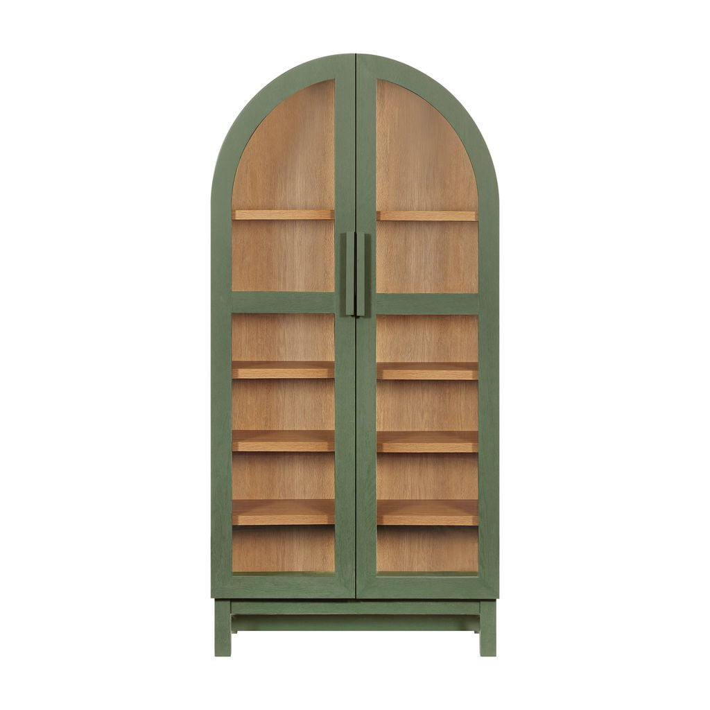 Better Homes & Gardens Juliet Arch Accent Cabinet, Deep Green Finish