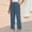 Blue, variant on ZZwxWA High Waisted Loose Wide Leg Yoga Pants for Women with Pockets Lounge Casual Work Pants Women's Petite Linen Pants with Pockets for Summer Sales