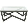 thumbnail image 2 of SAFAVIEH Ralston Mid-Century Glass Top Coffee Table Dark Grey, 2 of 7