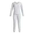 thumbnail image 4 of Lissome Women's and Women's Plus Waffle Top and Jogger Pants Lounge Set, 2-Piece, Sizes XS-3X, 4 of 4