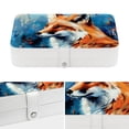 thumbnail image 4 of Fox PU Leather Jewelry Box with Removable Compartment - Portable Earring Organizer and Storage Box, 4 of 6