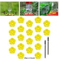 Fancy 20Pcs Hummingbird Feeders Replacement Flowers with Cleaning Brush