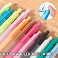 thumbnail image 6 of 12 Colors Retractable Color flow Acrylic Gel Pens, Fine Point 0.6mm, Gel Ink Pens for Coloring Books, 6 of 8